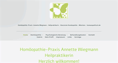 Desktop Screenshot of homoeopathisch.de