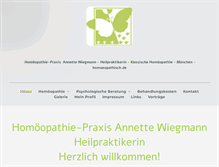 Tablet Screenshot of homoeopathisch.de